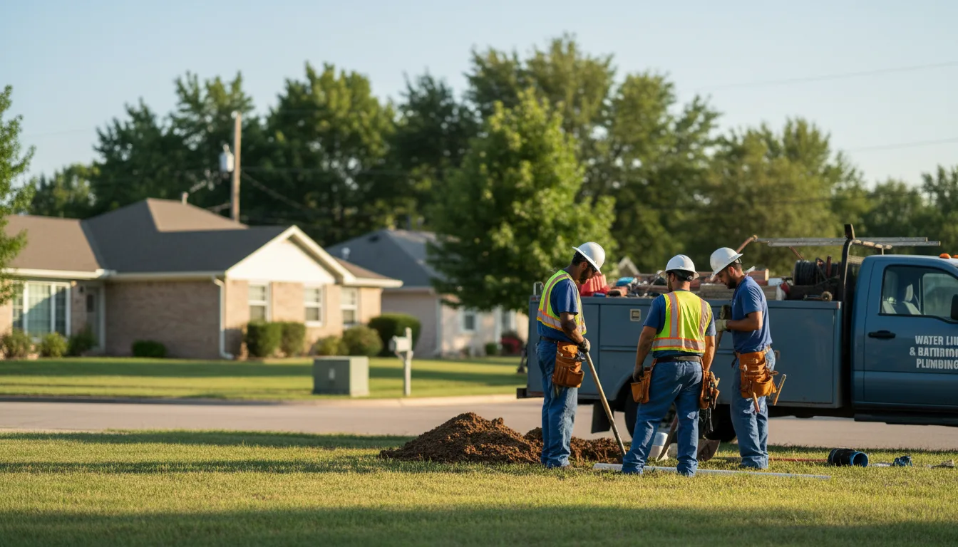 Residential water line and bathroom plumbing service in Bryant, AL